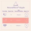 Lansinoh NaturalWave Tetina de Biberón para Bebés, Flujo Medio, Tamaño M, Anti-Cólico, Paquete de 2