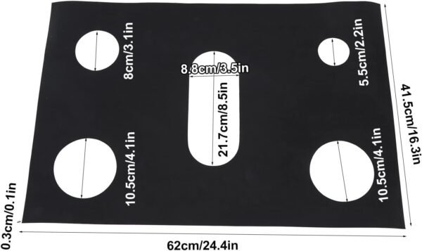 Protector para la Estufa, Protector para la Estufa de Gas, Reutilizable de PTFE Fácil de Integar con Cubiertas para Quemadores de Gas en la Estufa (Negro)
