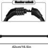 Cable de candado para bicicleta, candado de combinación de seguridad de 4 dígitos con reajuste, candado antirrobo resistente para cadena de bicicleta, candados combinados, candado de cable portátil para bicicleta motocicleta de 16 pulgadas 2 unidades