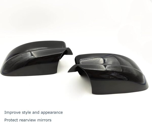 Tapas de espejos laterales, cubiertas para espejos de puerta compatibles con Dodge Charger 2011-2021 2022 (negro brillante)