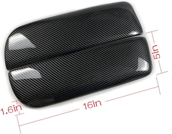 Funda de caja de almacenamiento para reposabrazos central de automóvil en fibra de carbono para BMW X5 X6 F15 F16 (X5 F15 F85 2014-2018 / X6 F16 F86 2015-2019)