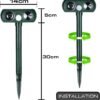 Repelente Solar de Animales, Defensor Ultrasónico contra Gatos, Perros, Ardillas, Ciervos, Zorros, Dispositivo Disuasorio de Animales con Sensor de Movimiento y Alarma de Luz LED, Protege Patios y Jardines