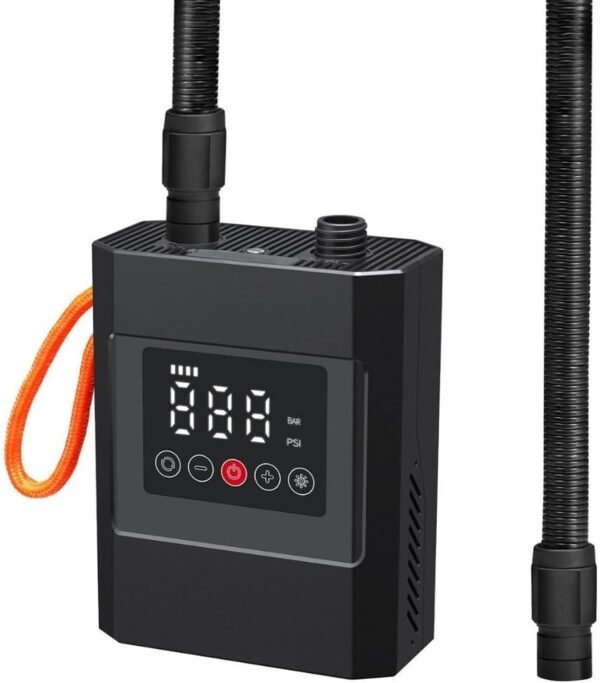 Bomba de inflado eléctrica para tablas de remo. Bomba de aire eléctrica portátil y resistente recargable para plataformas flotantes al aire libre.