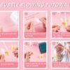Kit de 40 piezas de Cinta de Burbujas Nano con Inflador de Globos, Cinta de Burbujas de Plástico de Doble Cara para Globos, Kit de Manualidades Elástico de Cinta de Burbujas Nano para Niñas, Niños, Favores de Fiesta Infantil y Juguetes Noveles