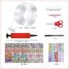 Kit de 40 piezas de Cinta de Burbujas Nano con Inflador de Globos, Cinta de Burbujas de Plástico de Doble Cara para Globos, Kit de Manualidades Elástico de Cinta de Burbujas Nano para Niñas, Niños, Favores de Fiesta Infantil y Juguetes Noveles