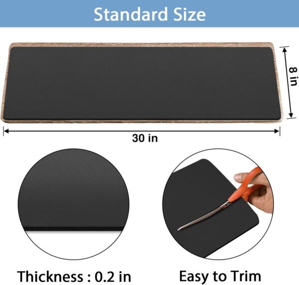 Juegos de tapetes de escalera de goma antideslizantes GOYLSER, Tapetes de escalera negros para escalones de madera, 7 Pzs Alfombras de escalera reutilizables Lavables Tapetes para escaleras Conjunto de 7