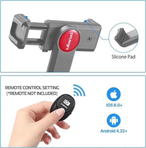Montura de trípode para teléfono móvil ULANZI con montura de zapata fría, rotación y abrazadera ajustable para adaptador de clip de teléfono inteligente para iPhone 11 Pro Max X XR Xs Max 8 7 Plus Samsung Galaxy s10 s9 Note10 Google