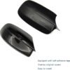 Tapas de espejos laterales, cubiertas para espejos de puerta compatibles con Dodge Charger 2011-2021 2022 (negro brillante)