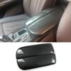 Funda de caja de almacenamiento para reposabrazos central de automóvil en fibra de carbono para BMW X5 X6 F15 F16 (X5 F15 F85 2014-2018 / X6 F16 F86 2015-2019)
