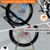 Soporte de estacionamiento de bicicletas para 3 bicicletas en el piso para garaje de bicicletas, organizador de almacenamiento de bicicletas resistente para interiores/exteriores para bicicleta de montaña MTB, de carretera y para niños, compatible con ruedas de hasta 2.5"