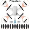 Hélices Mini 4K/Mini 2 SE/Mini SE/Mini 2: con Protector de Hélices, Extensiones de Patas de Aterrizaje, Soporte de Hélices, Cubierta de Gimbal. ¡Total de 24 piezas para el Set de Accesorios para DJI Mini 2 SE/Mini SE/Mini 2 Drone!