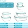 Contenedores de Almacenamiento de Comida de Vidrio Vtopmart de 18 Piezas con Tapas, Contenedores de Preparación de Comidas, Contenedores de Almuerzo Herméticos Bento con Tapas con Cierre a Prueba de Fugas para Microondas, Horno, Congelador, Lavavajillas