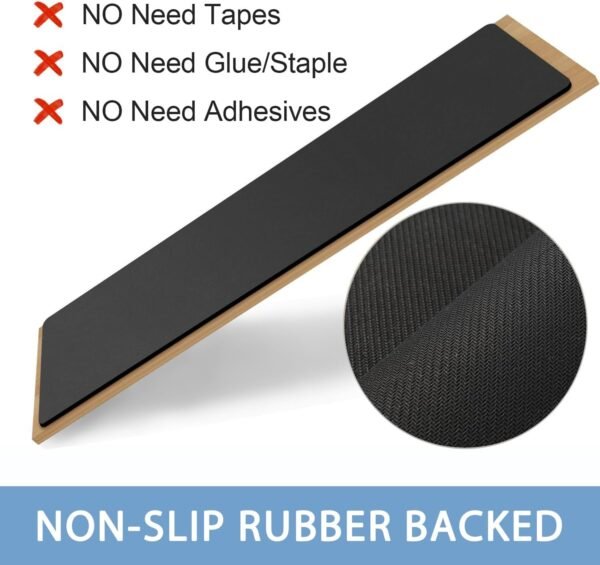 Juegos de tapetes de escalera de goma antideslizantes GOYLSER, Tapetes de escalera negros para escalones de madera, 7 Pzs Alfombras de escalera reutilizables Lavables Tapetes para escaleras Conjunto de 7