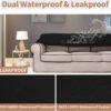 Cubierta de sofá impermeable y amplia Easy-Going al 100%, cubierta de sofá impermeable doble, funda elástica para sofá de jacquard, protector de muebles a prueba de fugas para niños, mascotas, perros y gatos, color negro.