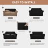 Cubierta de sofá impermeable y amplia Easy-Going al 100%, cubierta de sofá impermeable doble, funda elástica para sofá de jacquard, protector de muebles a prueba de fugas para niños, mascotas, perros y gatos, color negro.