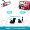 Espejo de bebé Shynerk, Espejo de seguridad para asiento de carro para bebé mirando hacia atrás con amplia vista cristalina, a prueba de golpes, rotación 360°, probado y certificado en caso de choque.