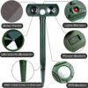 Repelente Solar de Animales, Defensor Ultrasónico contra Gatos, Perros, Ardillas, Ciervos, Zorros, Dispositivo Disuasorio de Animales con Sensor de Movimiento y Alarma de Luz LED, Protege Patios y Jardines