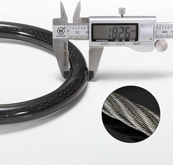 Cable de candado para bicicleta, candado de combinación de seguridad de 4 dígitos con reajuste, candado antirrobo resistente para cadena de bicicleta, candados combinados, candado de cable portátil para bicicleta motocicleta de 16 pulgadas 2 unidades
