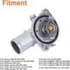 Ensamble de carcasa de termostato de aluminio mejorado. Reemplaza parte # 5184570AH, 902-3036. Compatible con Dodge Journey & Grand Caravan 2011-2021, Chrysler Town & Country, Dodge Avenger y VW Routan.