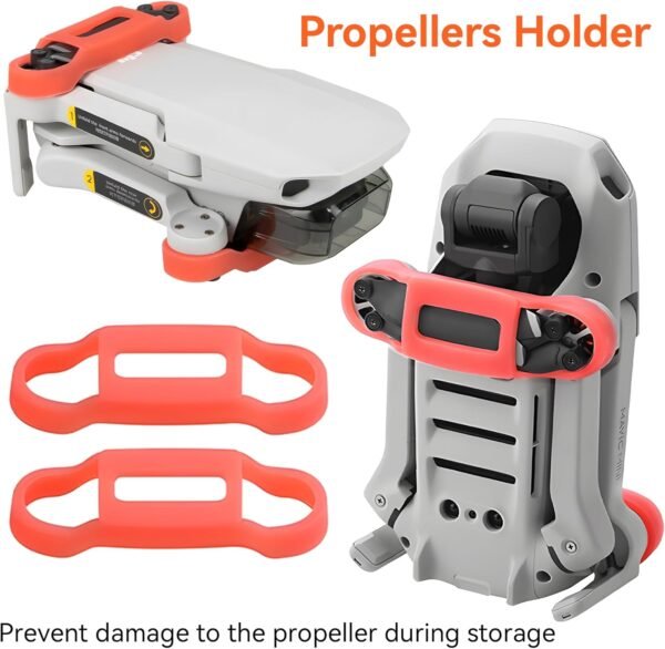 Hélices Mini 4K/Mini 2 SE/Mini SE/Mini 2: con Protector de Hélices, Extensiones de Patas de Aterrizaje, Soporte de Hélices, Cubierta de Gimbal. ¡Total de 24 piezas para el Set de Accesorios para DJI Mini 2 SE/Mini SE/Mini 2 Drone!