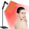 Terapia de Luz Roja para el Cuerpo, Terapia de Luz Infrarroja, Paneles de Lámpara de Terapia de Luz Roja con Soporte, Dispositivo de Terapia de Luz Roja de Led Rojo 660nm y 850nm Infrarrojo Cercano en Casa para Rostro, Cuerpo Completo, Dolor en la Piel y Espalda.