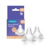 Lansinoh NaturalWave Tetina de Biberón para Bebés, Flujo Medio, Tamaño M, Anti-Cólico, Paquete de 2