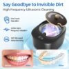 Limpiador ultrasónico para retenedores, dentaduras postizas, protectores bucales, alineadores, bandejas blanqueadoras, Limpiador de joyería ultrasónico de 255ML y 43kHz, Máquina ultrasónica portátil para retenedores, ideal para el hogar y viajes, Regalo ideal