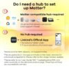 Enchufe Inteligente Linkind Matter, Compatible con Apple Home, Siri, Alexa, Google Home, SmartThings, Enchufe Inteligente 15A/1800W Máximo, Automatización del Hogar Inteligente, Control Remoto de la Aplicación, Temporizador y Programación, Solo Wi-Fi 2.4G, Paquete de 2.