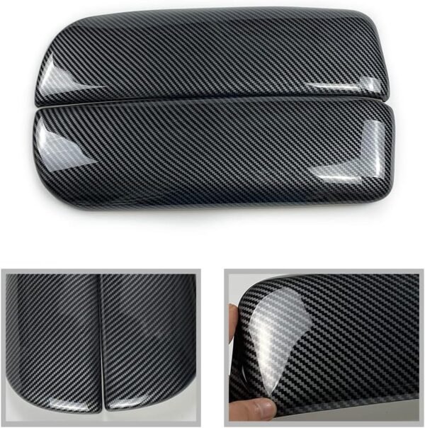 Funda de caja de almacenamiento para reposabrazos central de automóvil en fibra de carbono para BMW X5 X6 F15 F16 (X5 F15 F85 2014-2018 / X6 F16 F86 2015-2019)