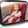 Espejo de bebé Shynerk, Espejo de seguridad para asiento de carro para bebé mirando hacia atrás con amplia vista cristalina, a prueba de golpes, rotación 360°, probado y certificado en caso de choque.