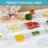 Contenedores de Almacenamiento de Comida de Vidrio Vtopmart de 18 Piezas con Tapas, Contenedores de Preparación de Comidas, Contenedores de Almuerzo Herméticos Bento con Tapas con Cierre a Prueba de Fugas para Microondas, Horno, Congelador, Lavavajillas