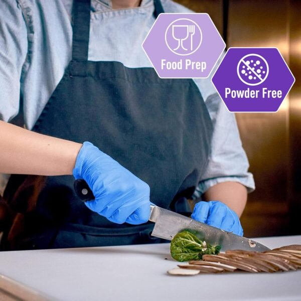 Guantes de Examen MED PRIDE NitriPride de Mezcla de Nitrilo-Vinilo, Talla Grande 100 - Sin Polvo, Libre de Látex y Caucho - Guantes Protectores de un Solo Uso No Estériles para Uso Médico, Cocina, Limpieza y Más