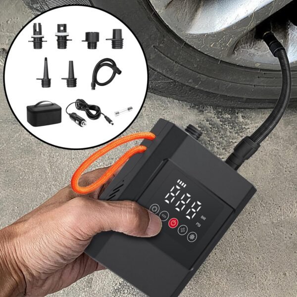 Bomba de inflado eléctrica para tablas de remo. Bomba de aire eléctrica portátil y resistente recargable para plataformas flotantes al aire libre.