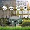 Repelente Solar de Animales, Defensor Ultrasónico contra Gatos, Perros, Ardillas, Ciervos, Zorros, Dispositivo Disuasorio de Animales con Sensor de Movimiento y Alarma de Luz LED, Protege Patios y Jardines