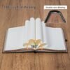 Cuaderno de notas A5 de 360 páginas con rayas y pluma, cuadernos para escribir para mujeres y hombres, diseño de árbol de la vida, borde marrón con bolsillo interior finamente detallado - Negro.