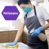 Guantes de Examen MED PRIDE NitriPride de Mezcla de Nitrilo-Vinilo, Talla Grande 100 - Sin Polvo, Libre de Látex y Caucho - Guantes Protectores de un Solo Uso No Estériles para Uso Médico, Cocina, Limpieza y Más