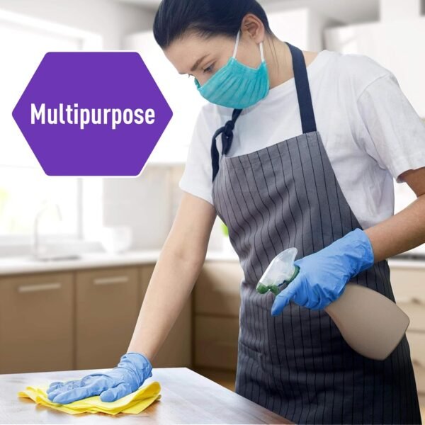Guantes de Examen MED PRIDE NitriPride de Mezcla de Nitrilo-Vinilo, Talla Grande 100 - Sin Polvo, Libre de Látex y Caucho - Guantes Protectores de un Solo Uso No Estériles para Uso Médico, Cocina, Limpieza y Más