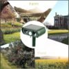 Repelente Solar de Animales, Defensor Ultrasónico contra Gatos, Perros, Ardillas, Ciervos, Zorros, Dispositivo Disuasorio de Animales con Sensor de Movimiento y Alarma de Luz LED, Protege Patios y Jardines