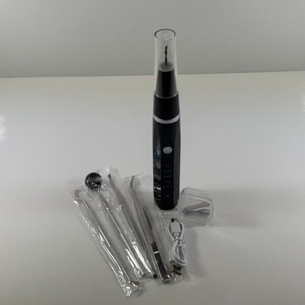 IMG-9191-Ganga-Mania.jpg Removedor de placa para dientes - Limpiador ultrasónico para mascotas - Kit de limpieza dental para sarro y manchas - Adecuado para perros y gatos (Negro)