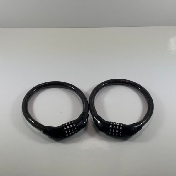 Cable de candado para bicicleta, candado de combinación de seguridad de 4 dígitos con reajuste, candado antirrobo resistente para cadena de bicicleta, candados combinados, candado de cable portátil para bicicleta motocicleta de 16 pulgadas 2 unidades