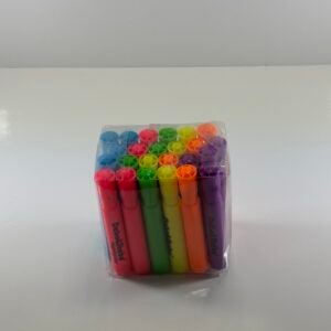 Set de resaltadores Dabo & Shobo de 24 piezas, marcadores de colores y hermoso conjunto de combinación de tinta líquida de secado rápido y no fácil de desvanecer, adecuado para la clase, la oficina y el comercio - Estilo corto.